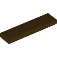 Lego destička 1x4 hladká, tmavě hnědá (4536989)